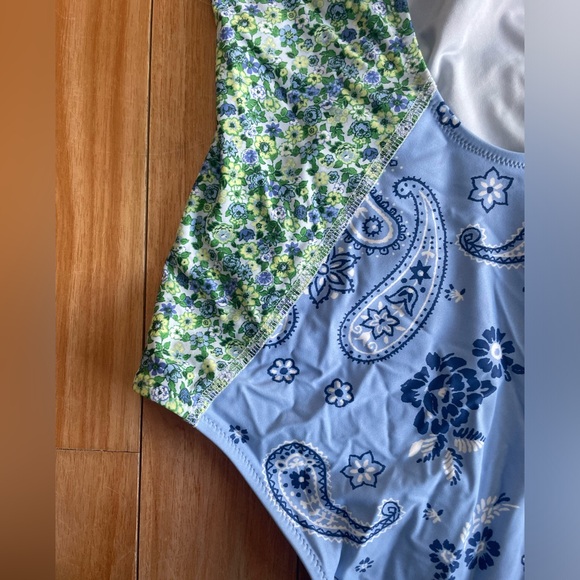 Aerie Light Blue One-Piece Swimsuit - Picture 4 of 5